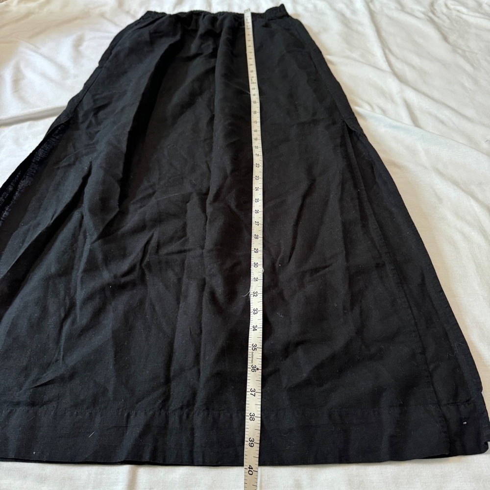 Something Navy Medium Linen Blend Black Maxi Skir… - image 6
